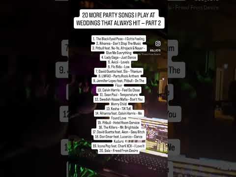 20 MORE Party Songs I Play at Weddings That Always Hit | PART 2