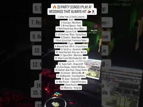 20 PARTY SONGS I PLAY AT WEDDINGS THAT ALWAYS HIT 💃🕺